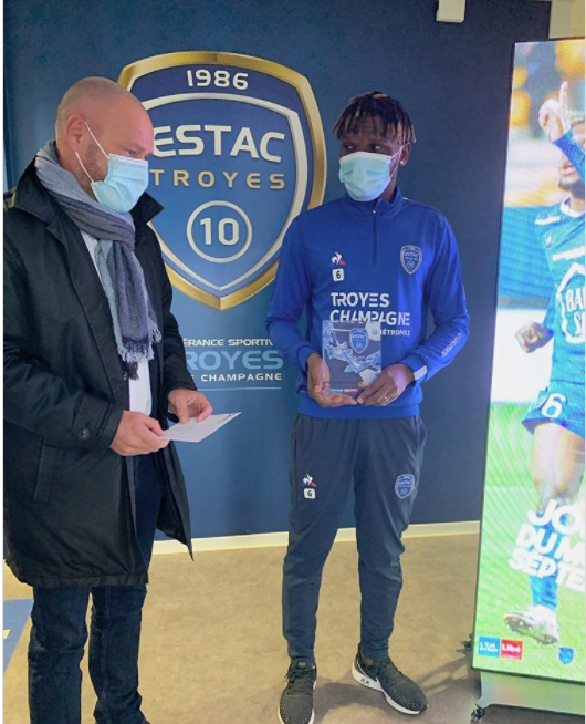 Kouame elu joueur du mois de septembre avec Estac